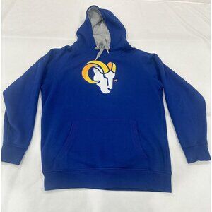 Los Angeles Rams Logo NFL Team Apparel Antigua Blue  Hooded Sweatshirt, Sz L
